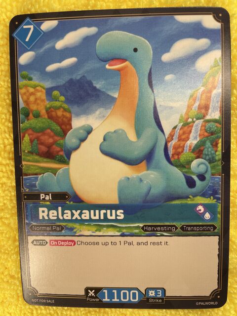 Relaxaurus — DEMO-008, photographed by Allen (own photograph, not official card art)