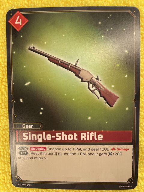 Single-shot Rifle — DEMO-011, photographed by Allen (own photograph, not official card art)