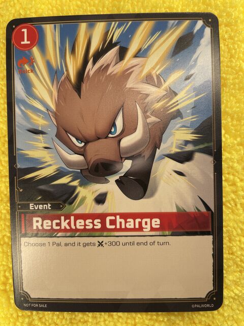 Reckless Charge — DEMO-012, photographed by Allen (own photograph, not official card art)