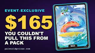 Thumbnail for the Palworld Prices YouTube video “Palworld TCG Events 2026: Worldwide Guide + Promo Card Prices”